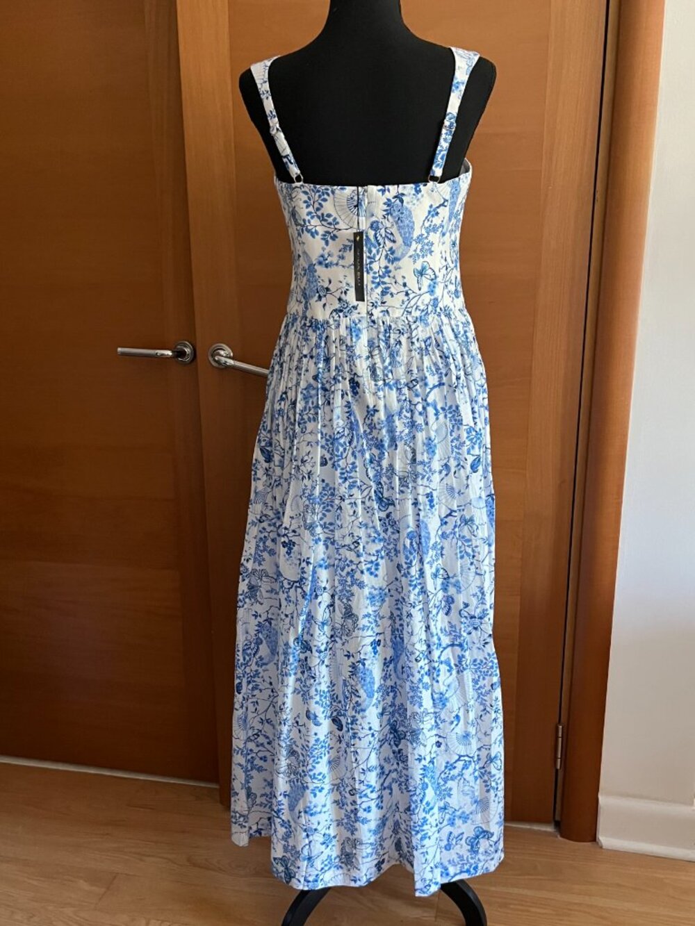 AQUA BLÚ Australia Luxe Silk Blend Sleeveless Maxi Dress Blue Toile Size M NWT - Picture 6 of 6